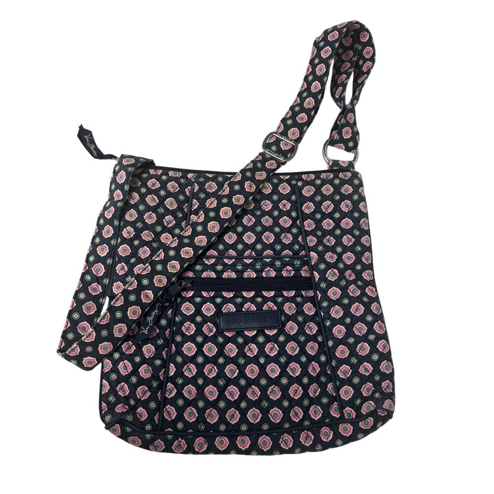 Vera Bradley Petal Dots Bag & Wallet Set – Retired – Fuchsia Interior